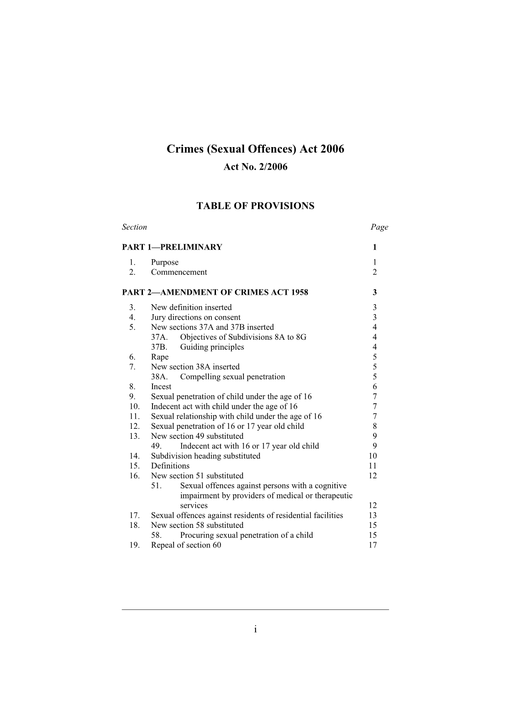 Crimes (Sexual Offences) Act 2006