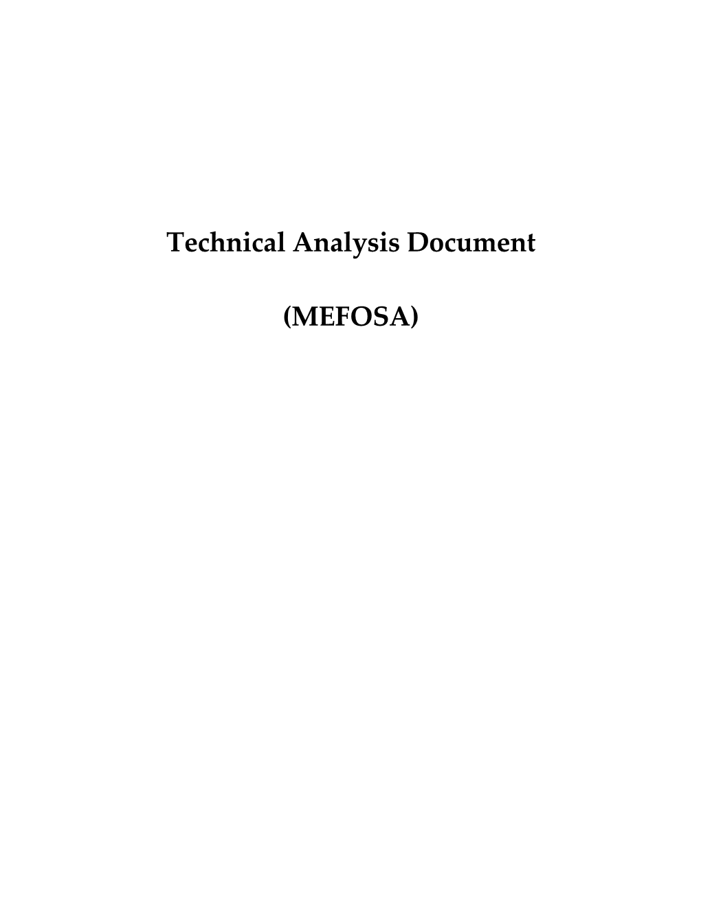 Technical Analysis Document
