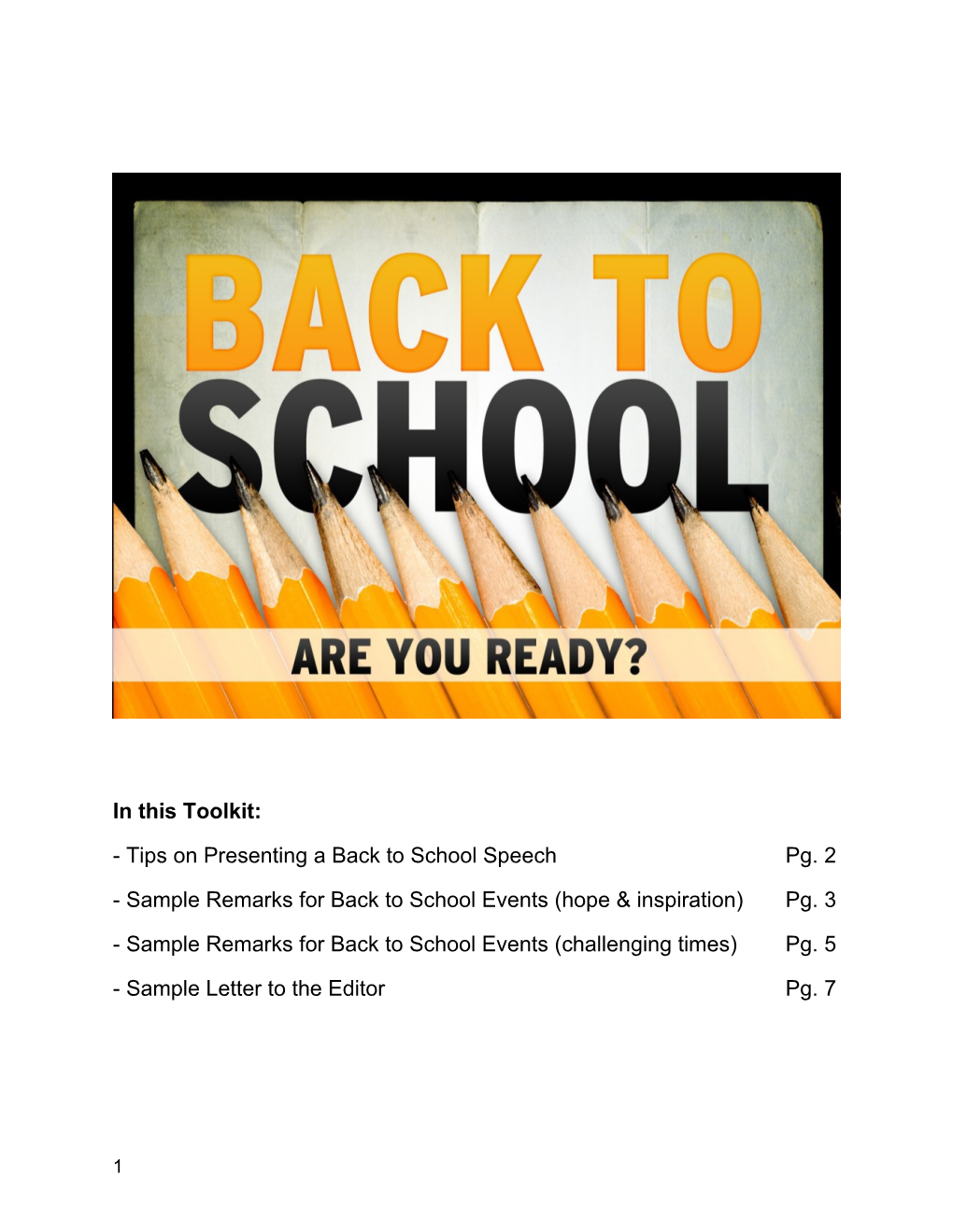 Tips on Presenting a Back to School Speechpg. 2