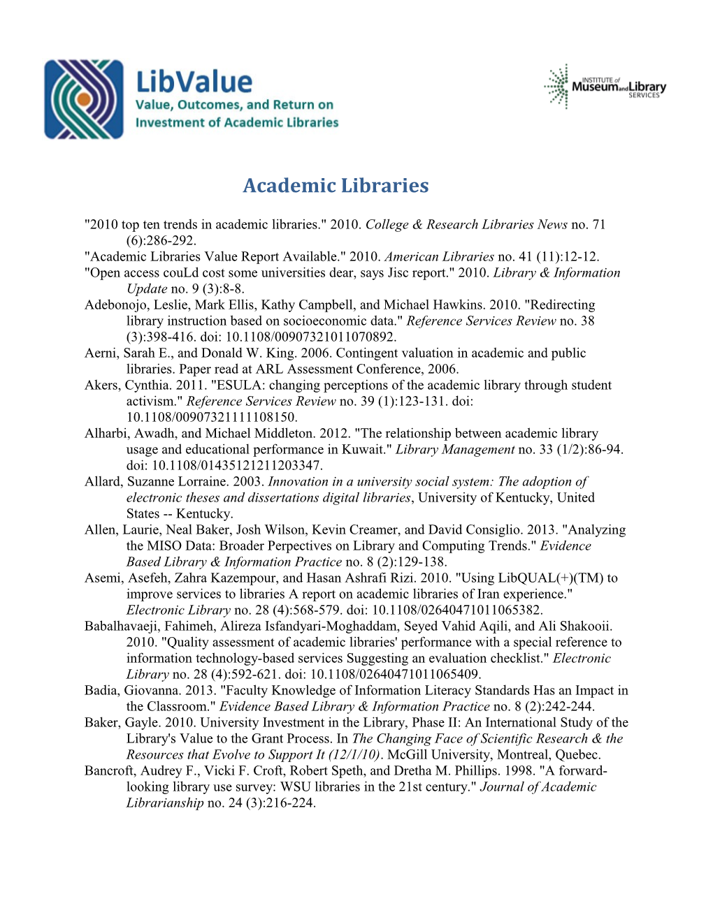 Academic Libraries