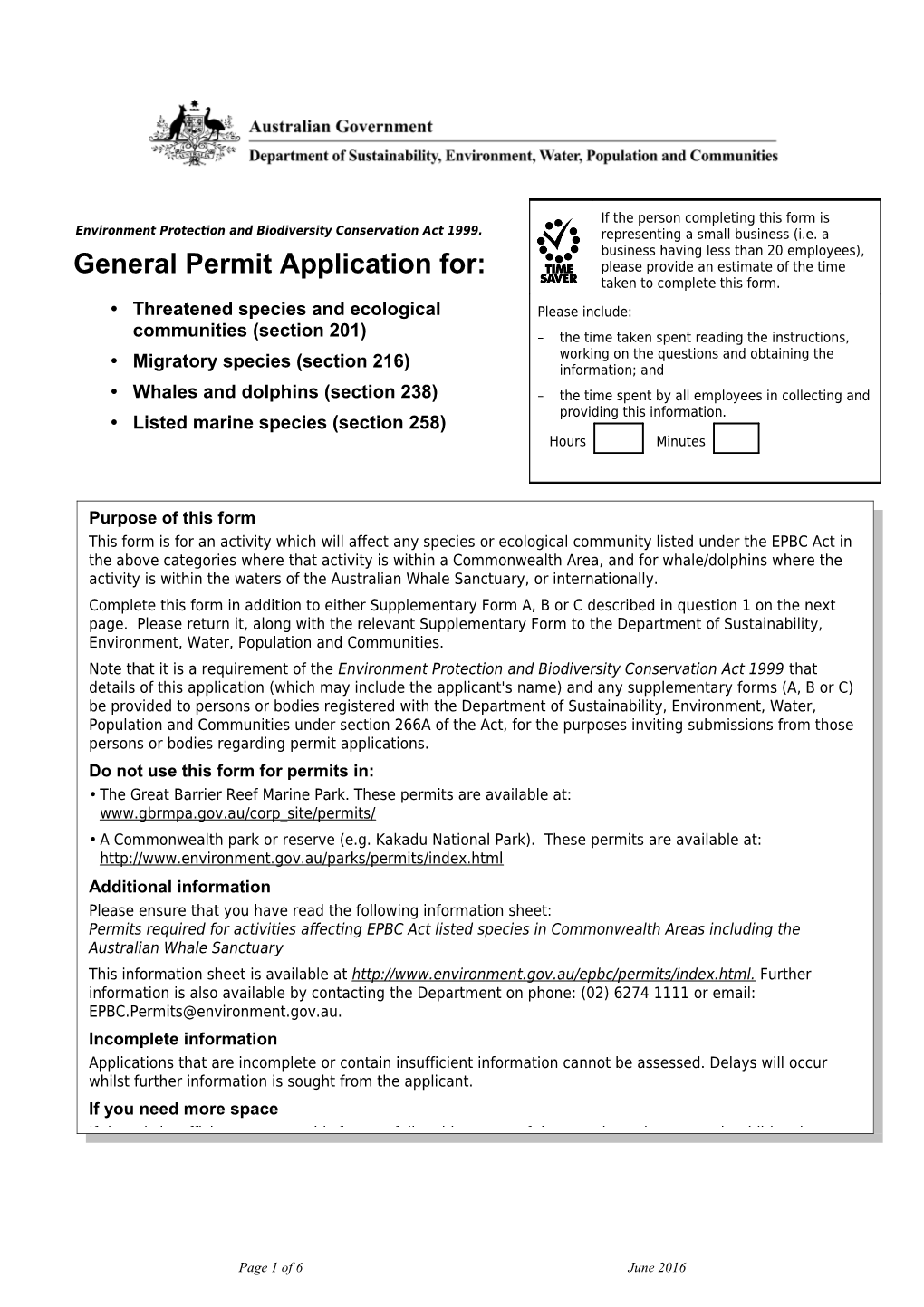 E2012-0113 General Permit Application
