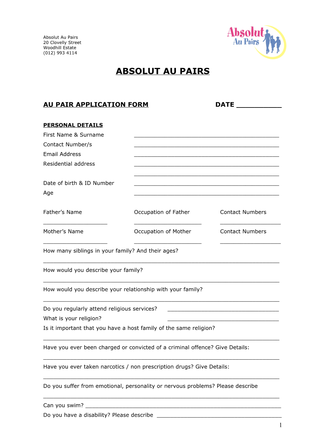 Absolute Au Pairs