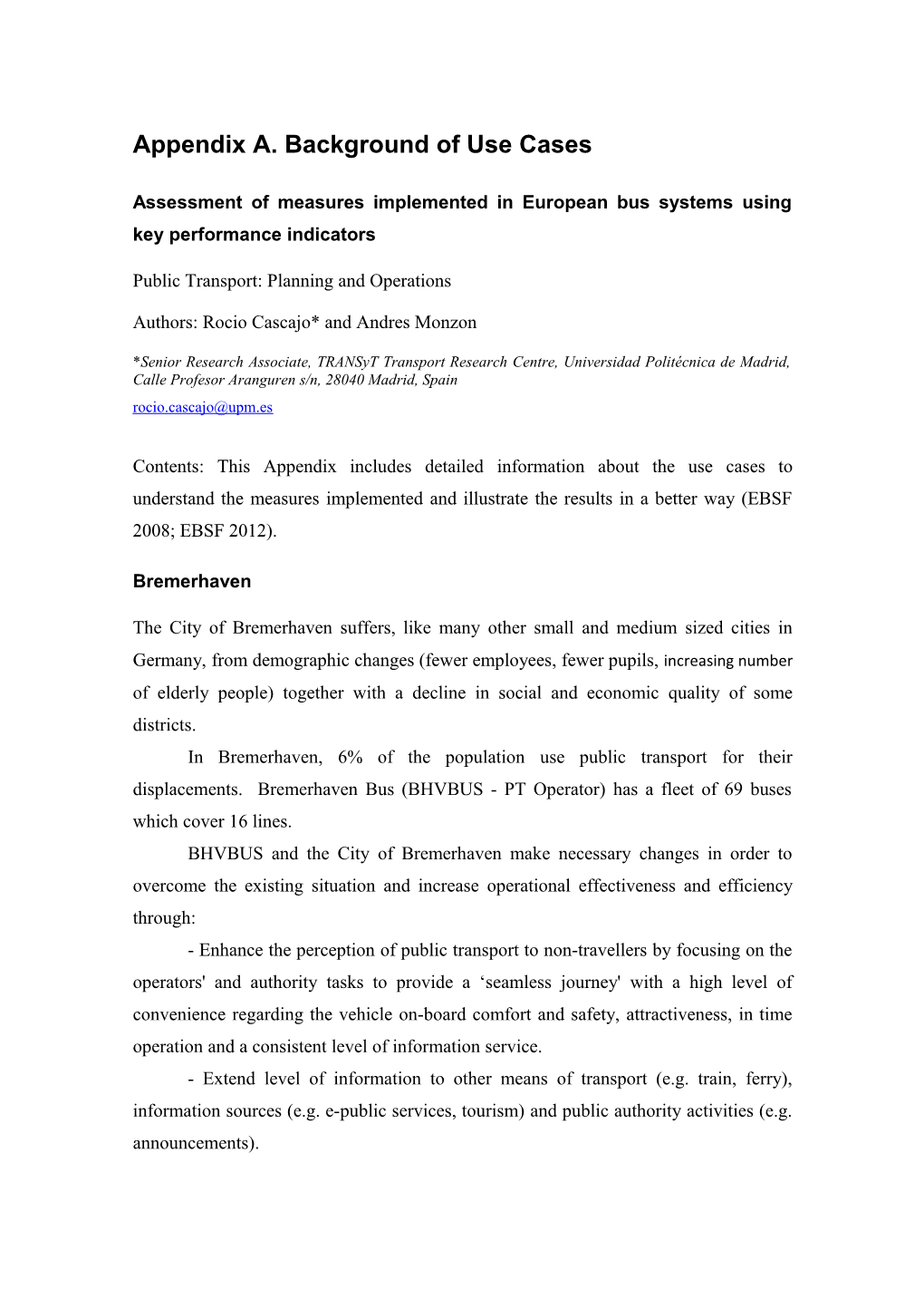 Appendix A. Background of Use Cases