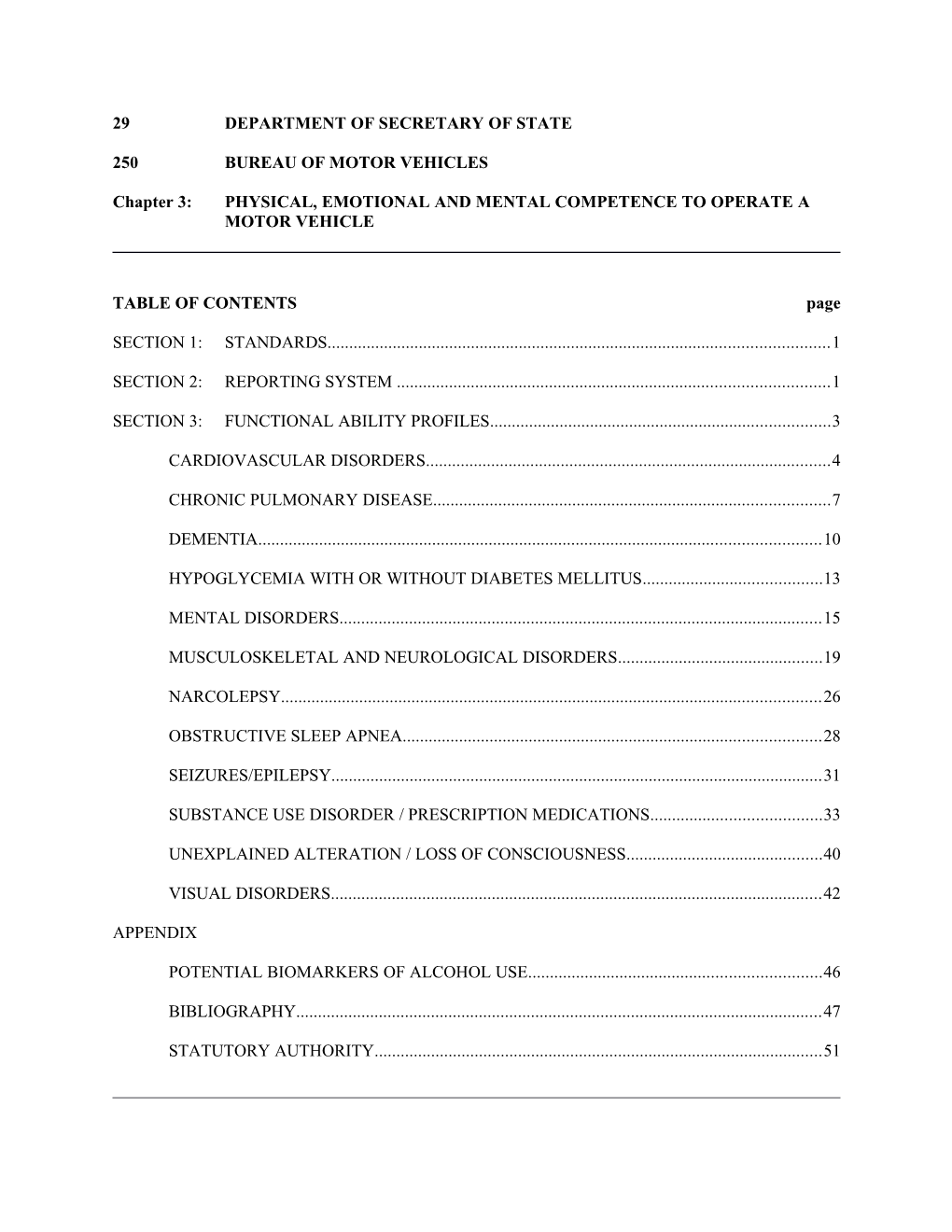 Chapter 3:PHYSICAL, EMOTIONAL and MENTAL COMPETENCE to OPERATE a MOTOR VEHICLE