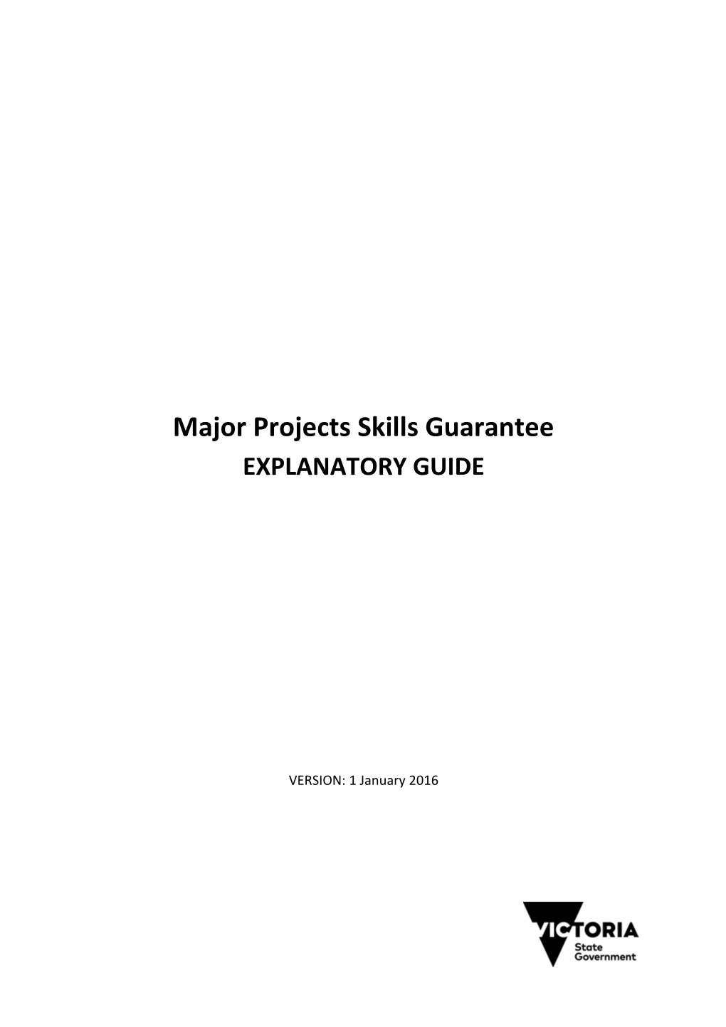 Major Projects Skills Guarantee