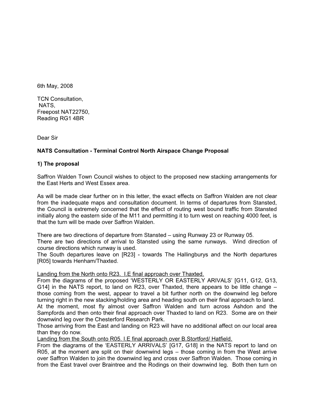 NATS Consultation - Terminal Control North Airspace Change Proposal