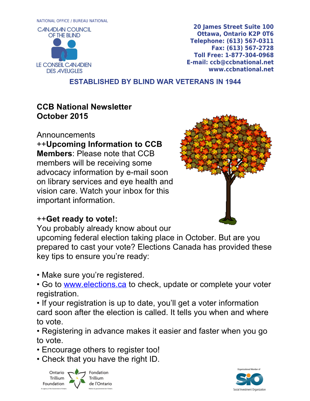 CCB National Newsletter