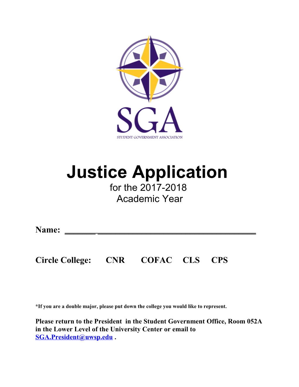 2014-2015 SGA Judicial Applications