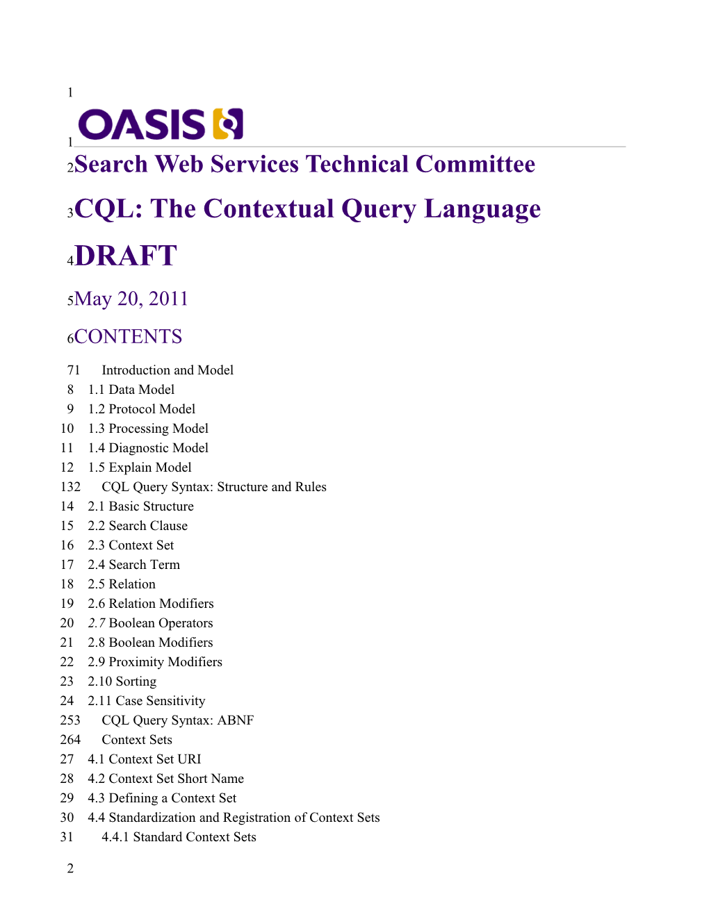 Contextual Query Language