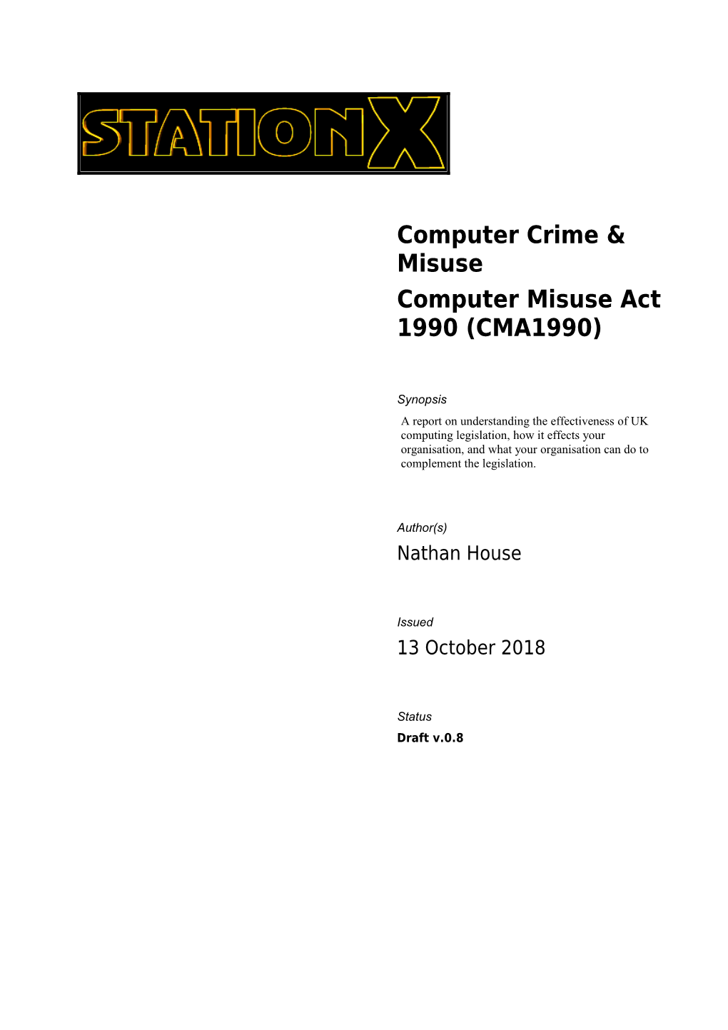 Computer Crime & Misuse