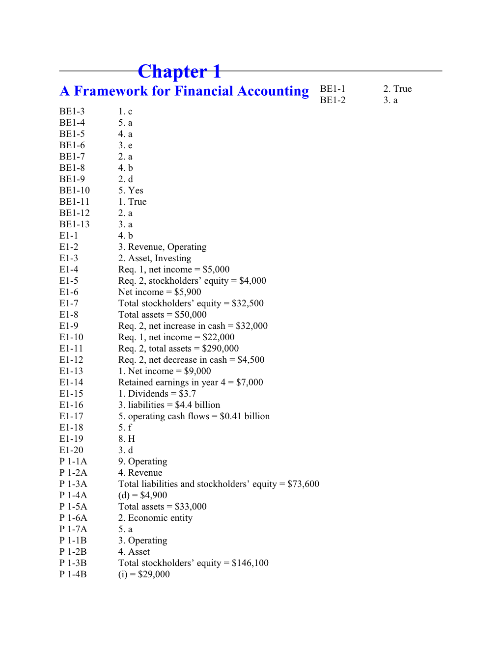 A Framework for Financial Accounting