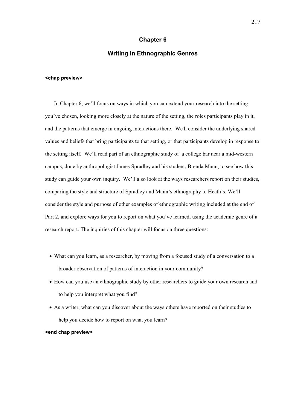 Reporting on Discourse Communities Writing in Ethnographic Genres : Speech Acts, Speech