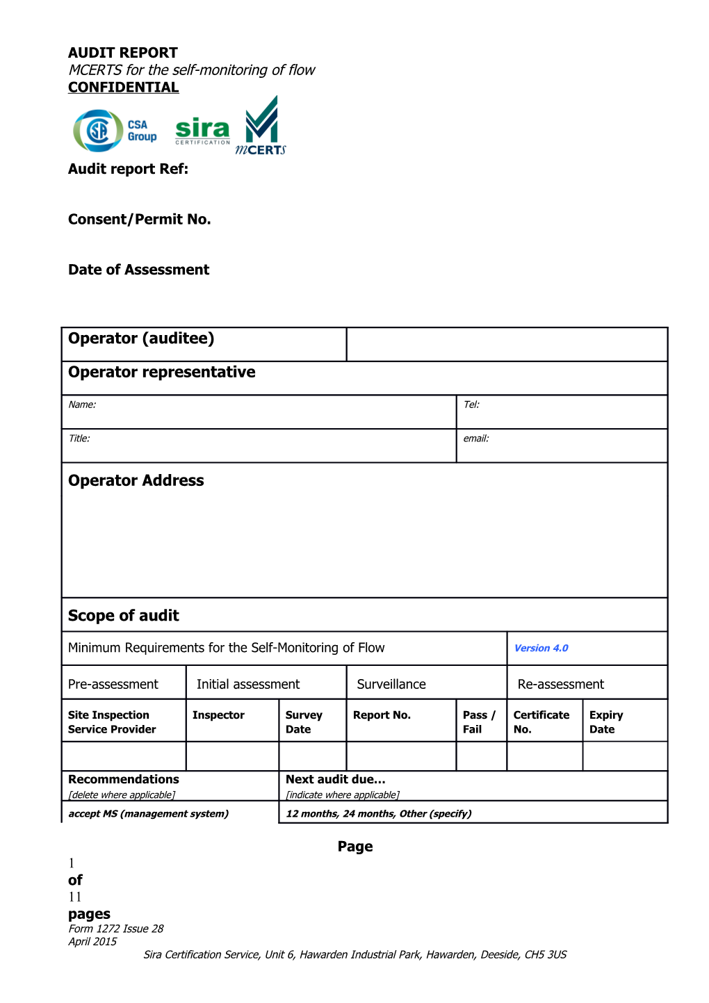 MCERTS QMS Report with Integrated ADR