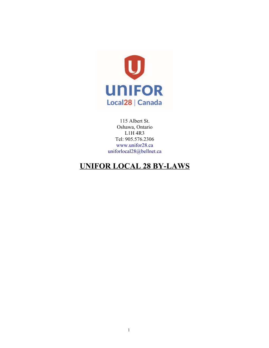 Unifor Local 28 By-Laws