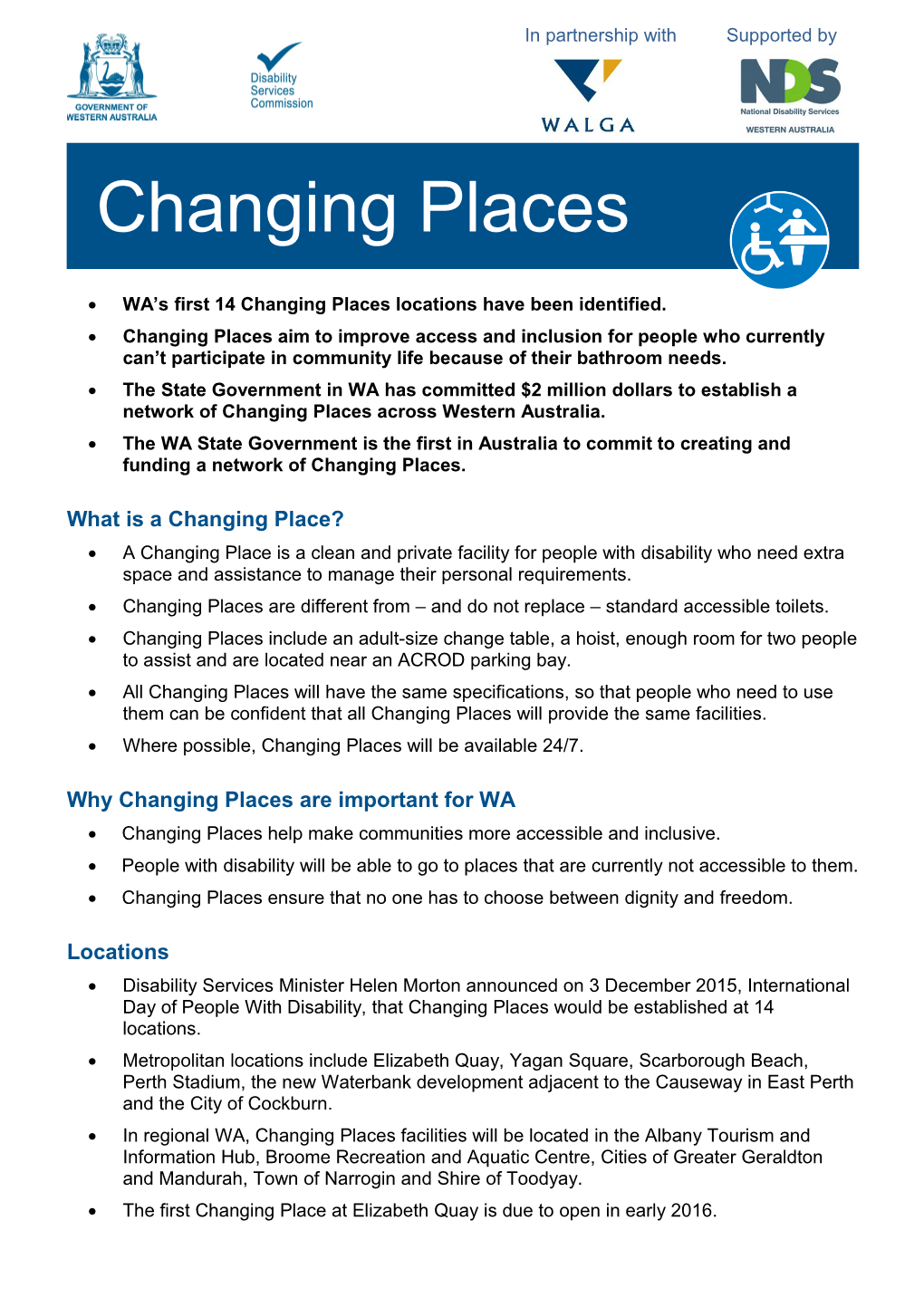 WA S First 14Changing Places Locations Have Been Identified