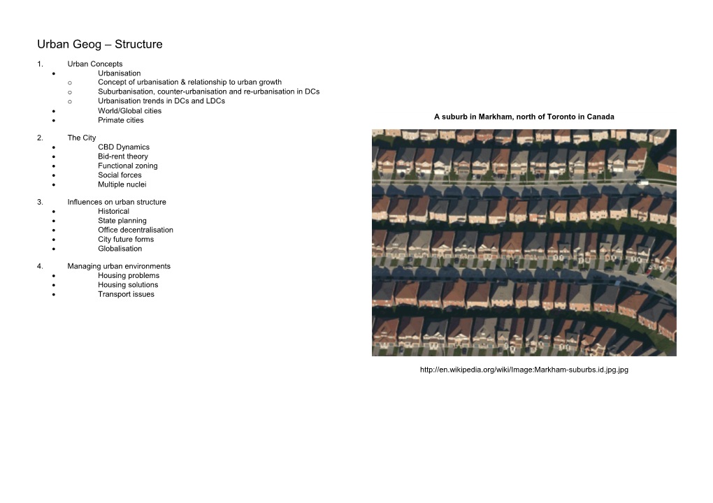 Urban Geog Structure