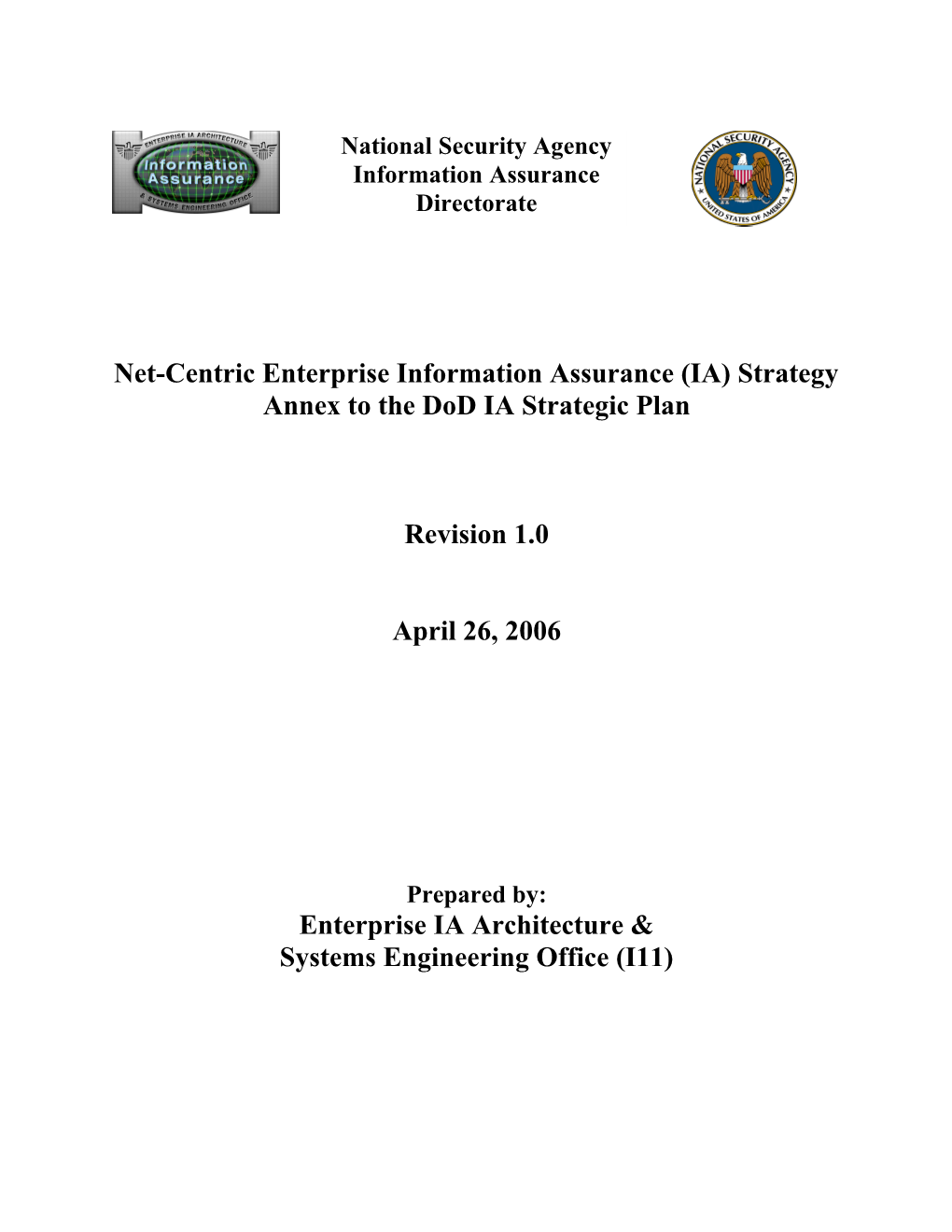 Net-Centric Enterprise IA Strategy