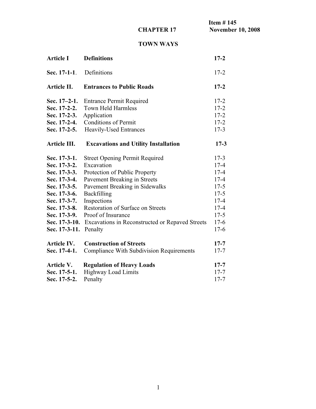 Article II. Entrances to Public Roads 17-2