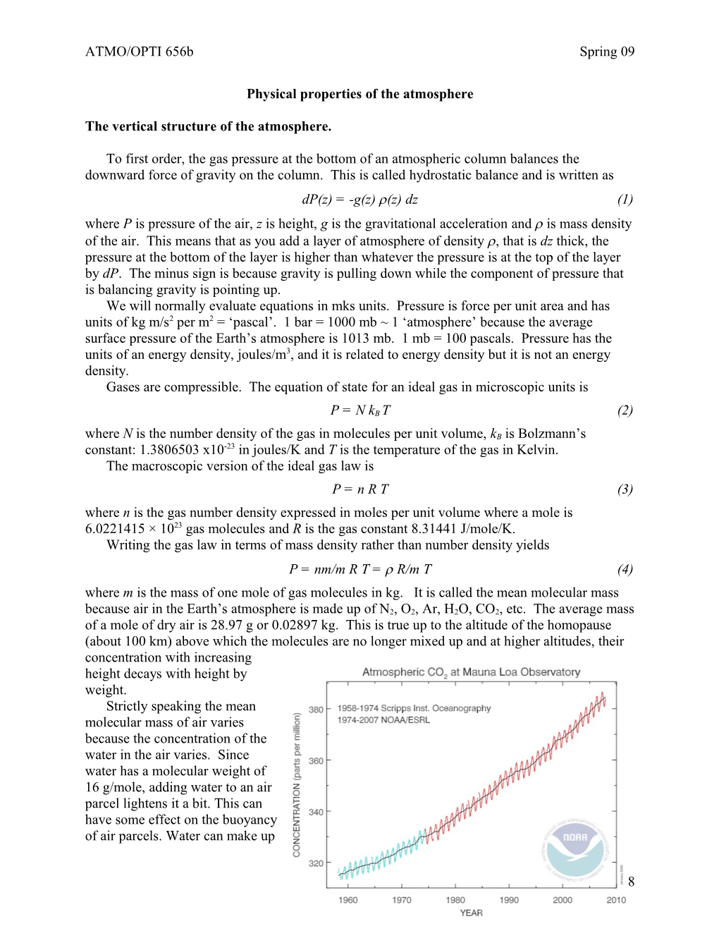 Lecture 4 Basic Principles of Atmospheric Sensing