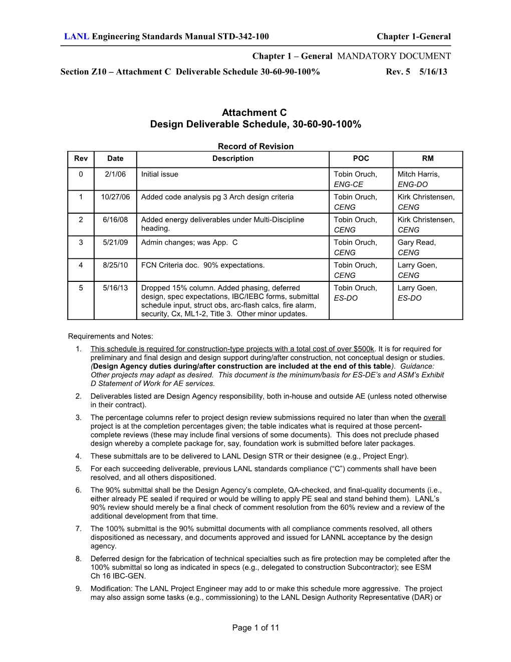 App a Design Deliverables Schedule