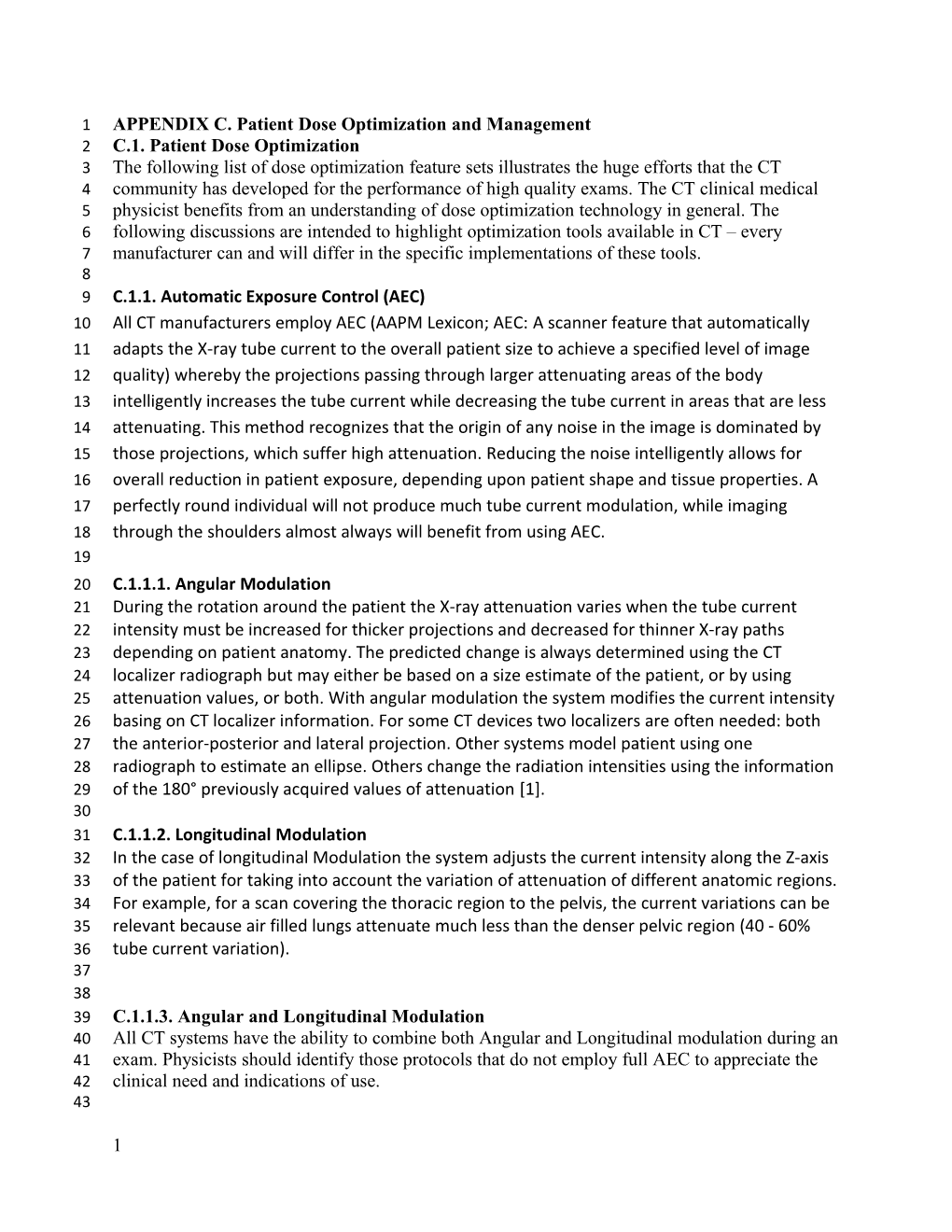 APPENDIX C.Patient Dose Optimization and Management