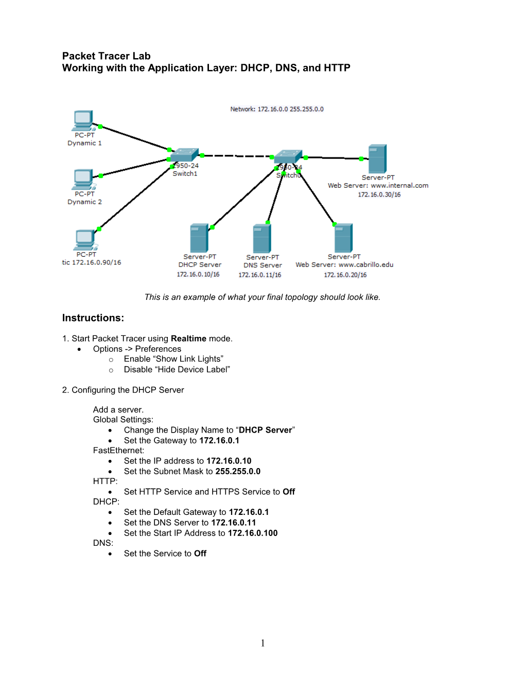 Packet Tracer Lab
