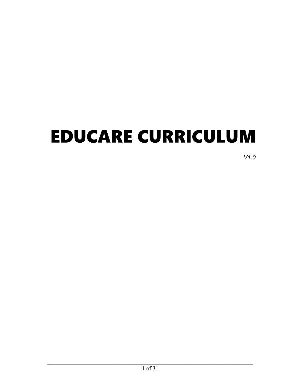 Educare Curriculum