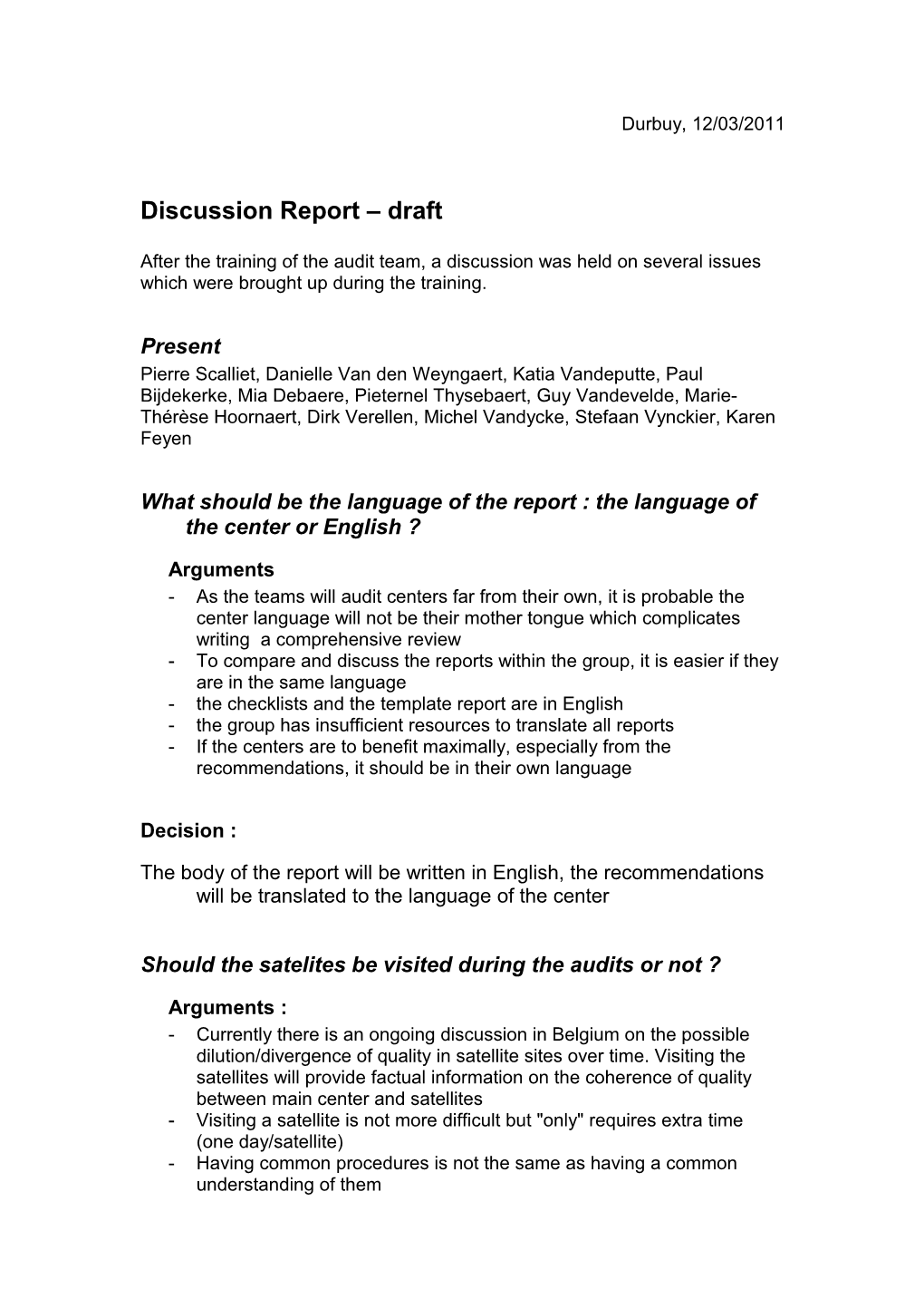 Discussion Report Draft