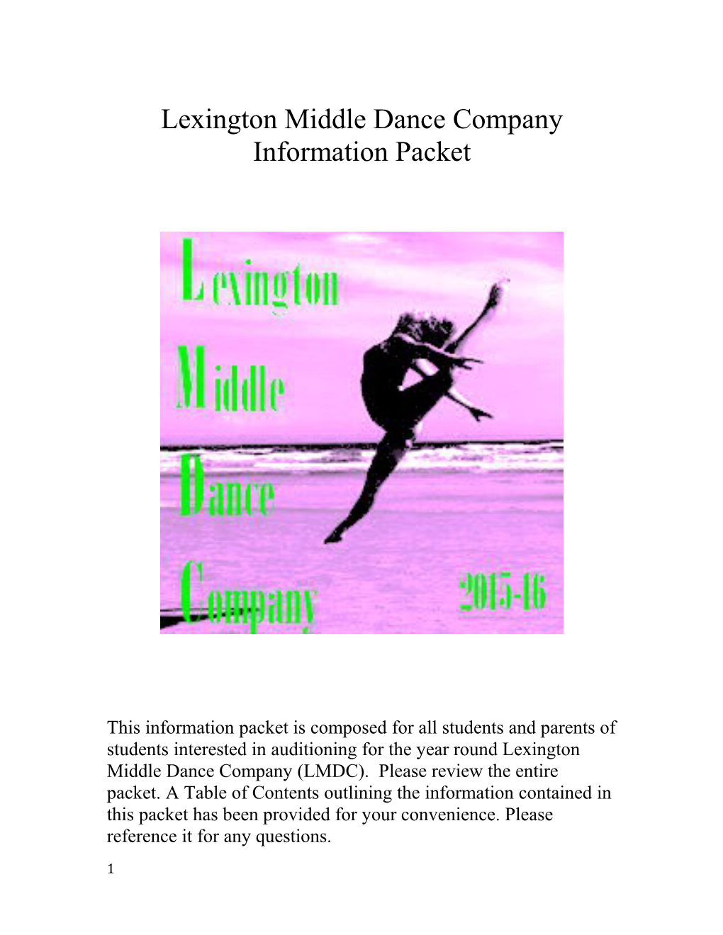 Lexington Middle Dance Company