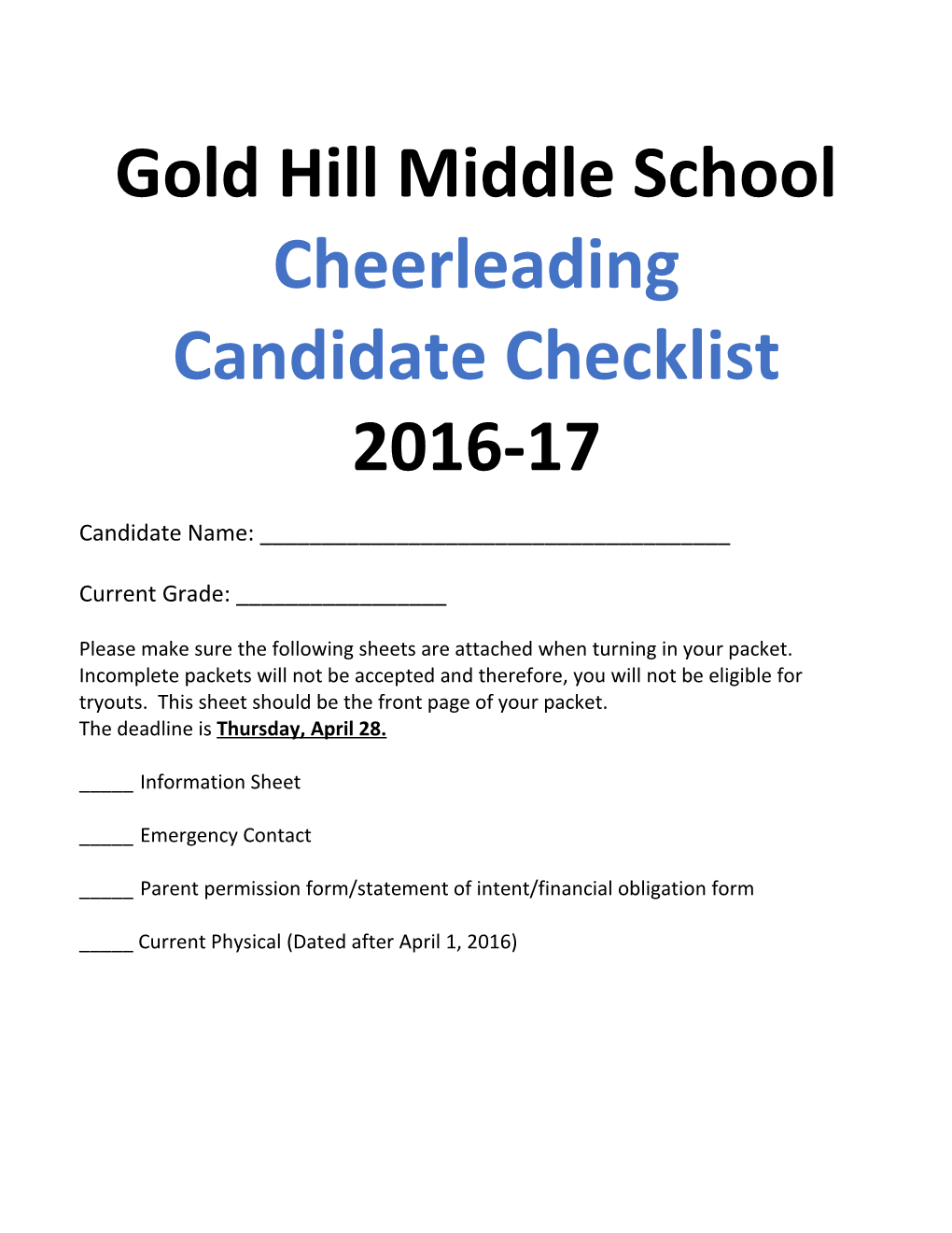 Gold Hill Middle School