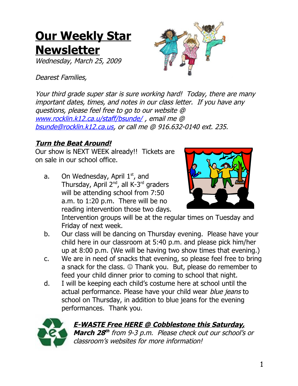 Our Weekly Star Newsletter