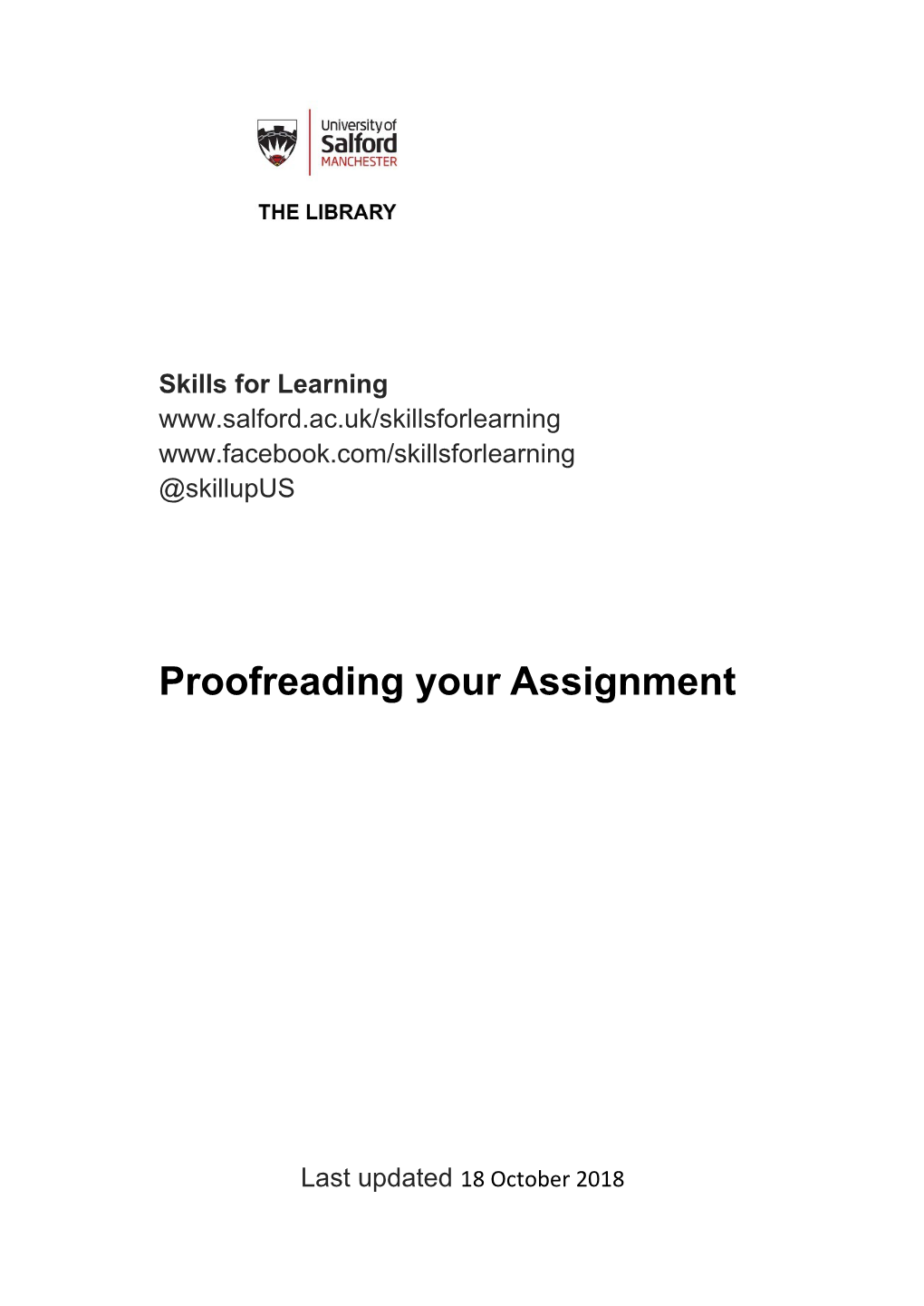 Proofreading Your Assignment