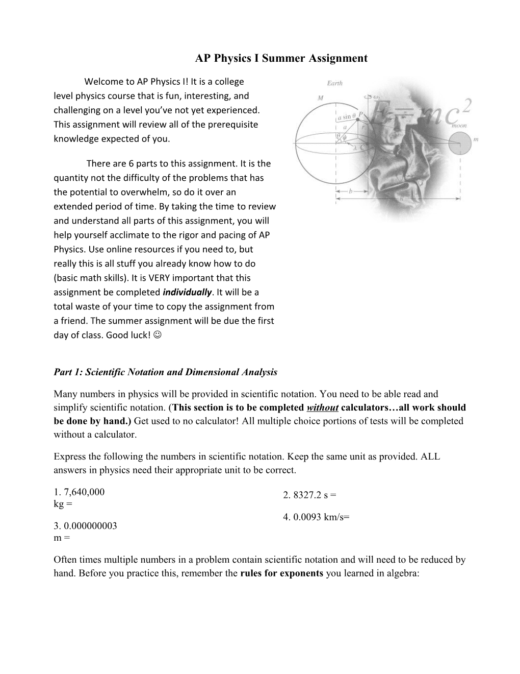 AP B Summer Assignment Combined