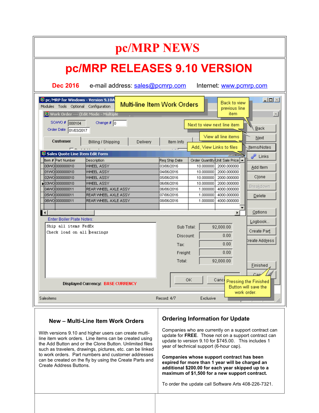 Pc/Mrpoptional Quickbooks Interface Module $430.00