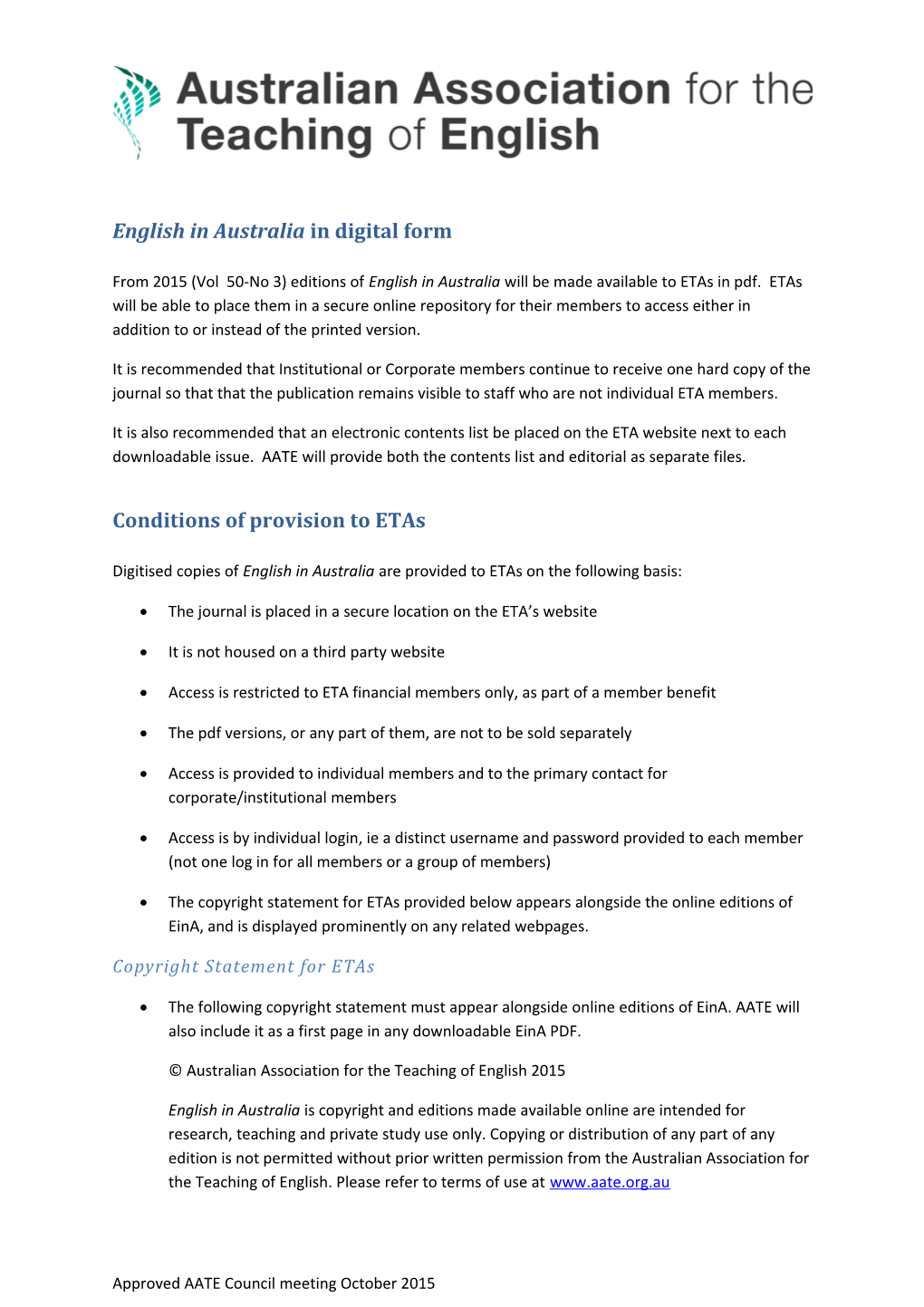 English in Australia in Digital Form