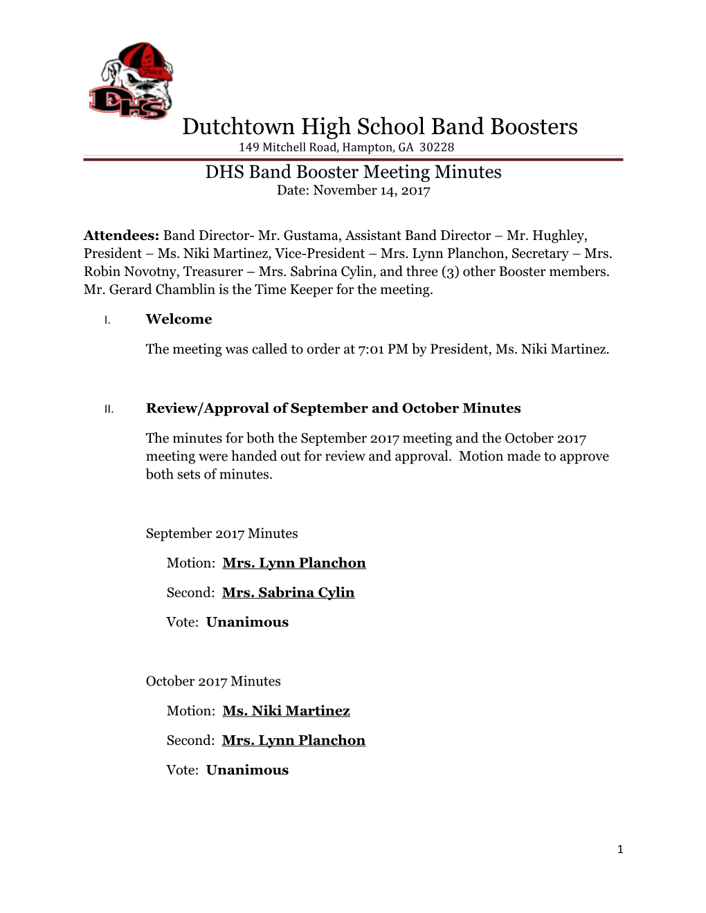 Dutchtown High School Band Boosters