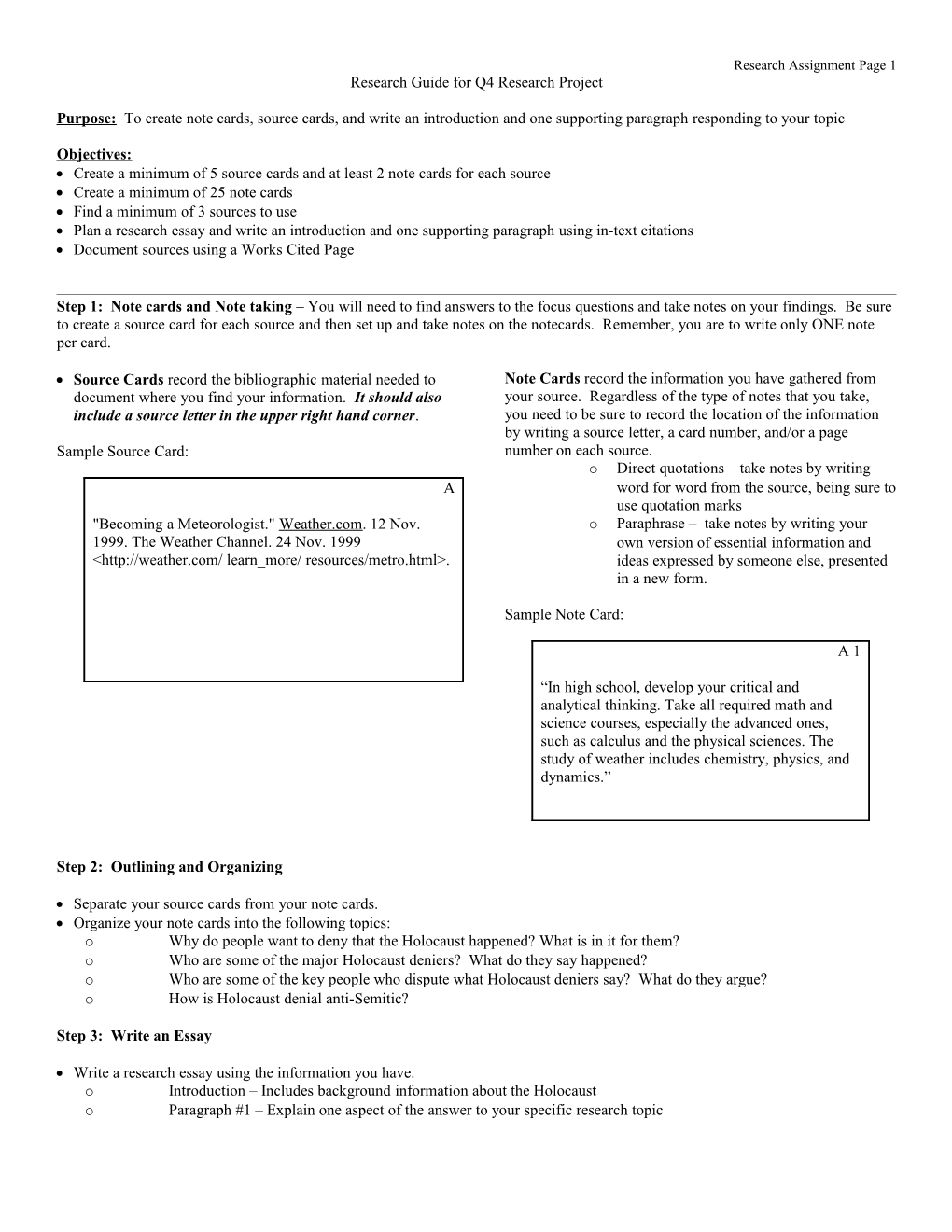 Research Guide for Holocaust Denial