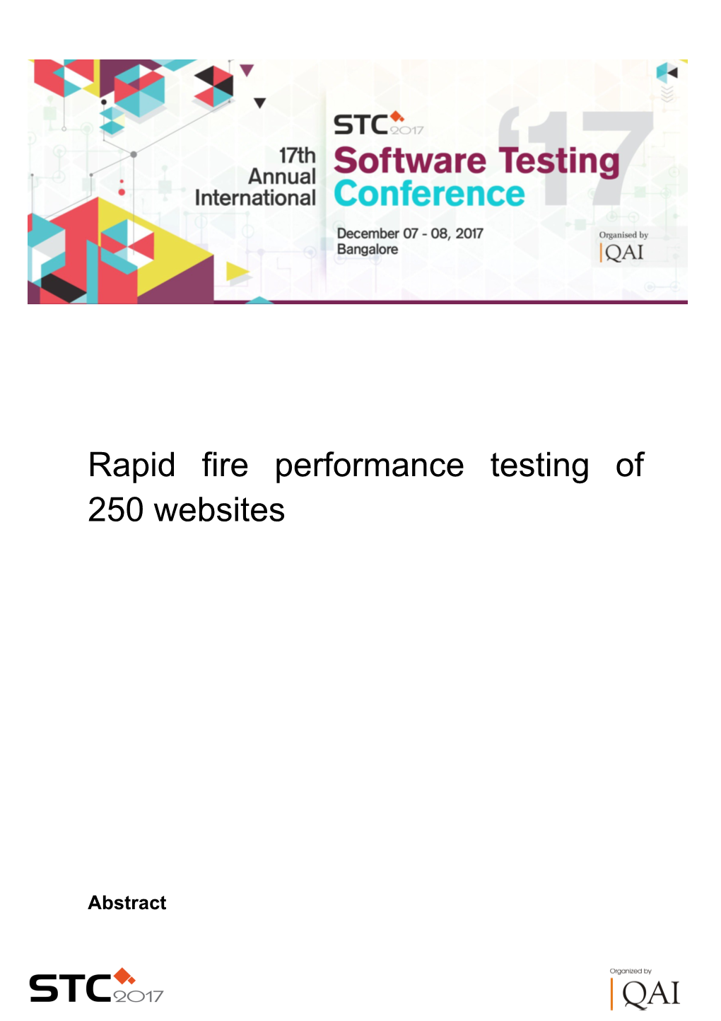 Rapid Fire Performance Testing of 250 Websites