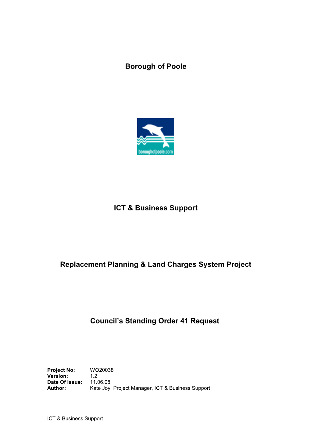 PFD Cllr Parker - 27062008 - Planning and Land Charges - Report