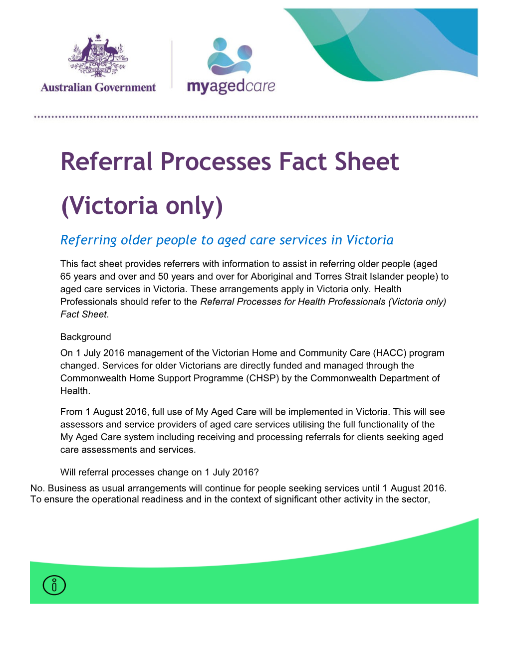 Referral Processes Fact Sheet