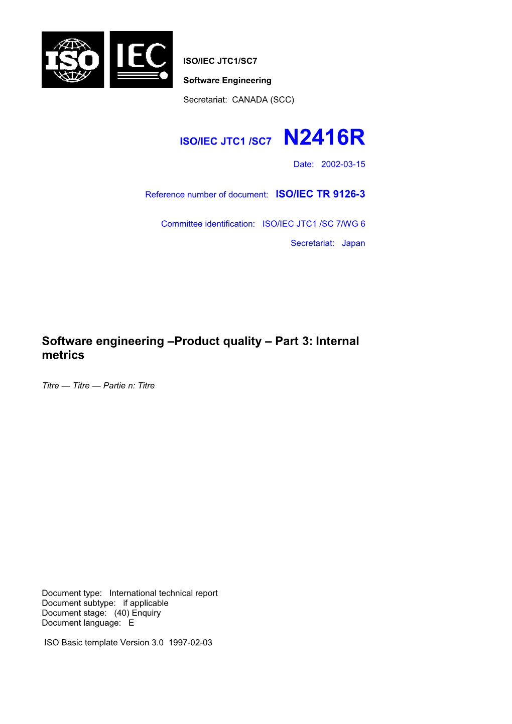 ISO/IEC-TR9126-3 Internal Metrics