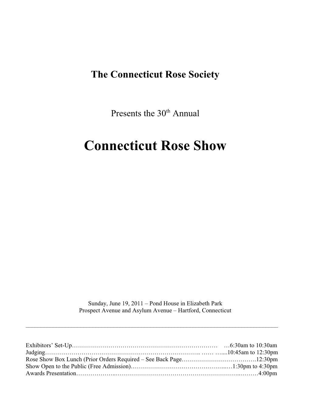 The Connecticut Rose Society