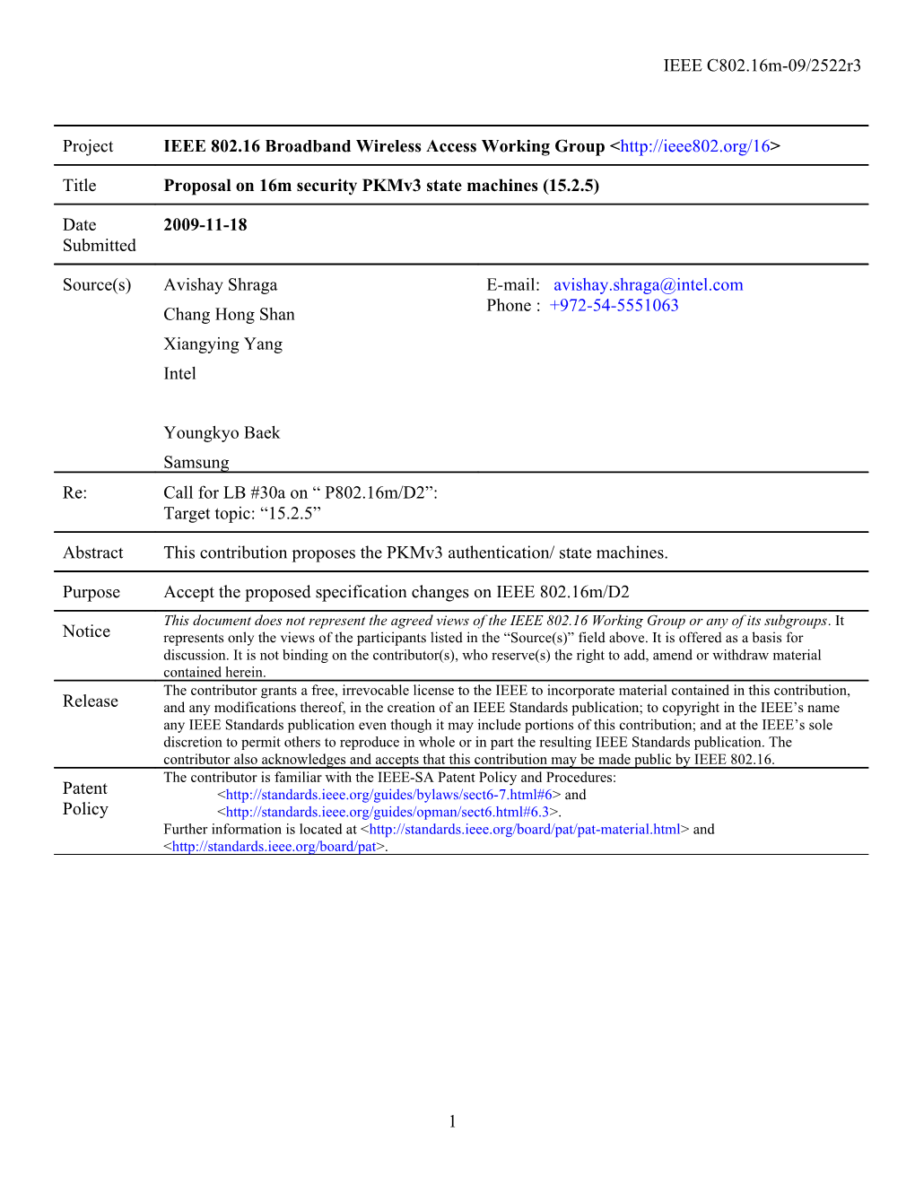 Proposal on 16M Security Pkmv3 State Machines (15.2.5)