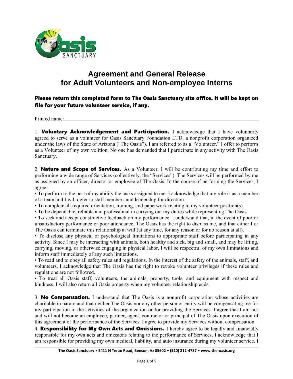 Agreement and General Release