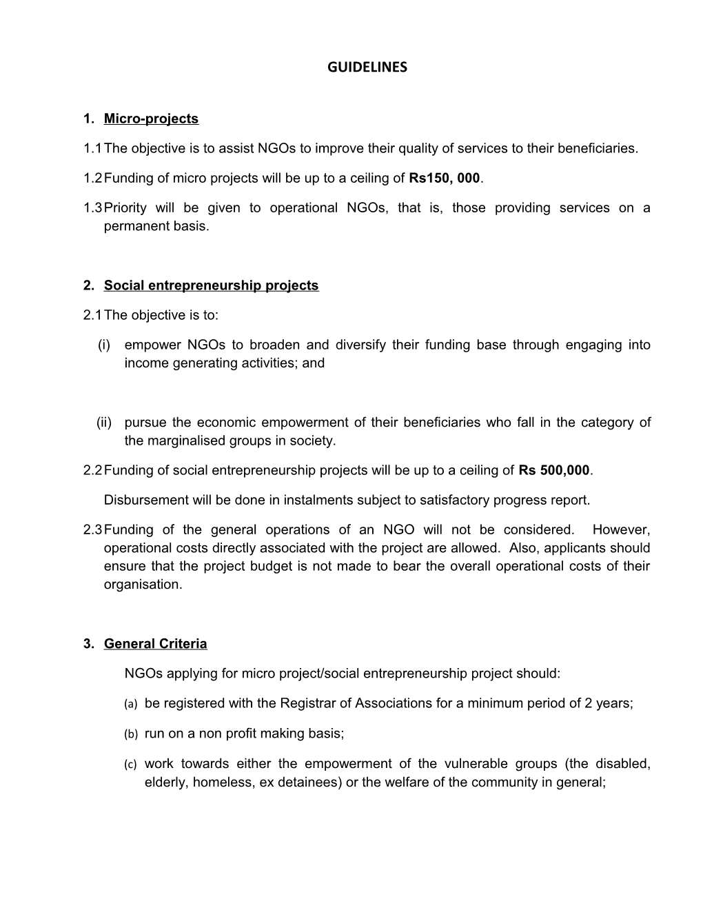 1.1The Objective Is to Assist Ngos to Improve Their Quality of Services to Their Beneficiaries