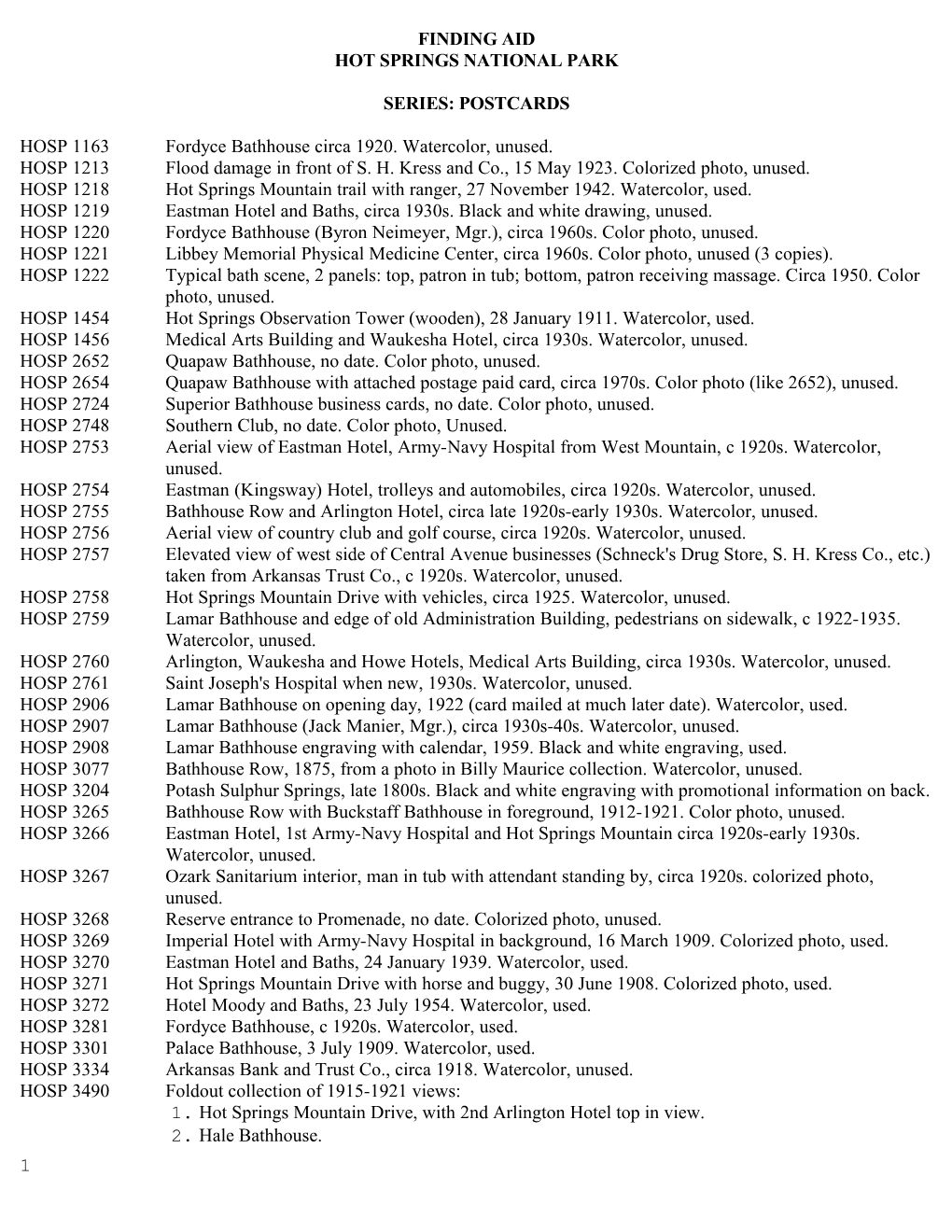 Photograpic Images Indexed by Subject