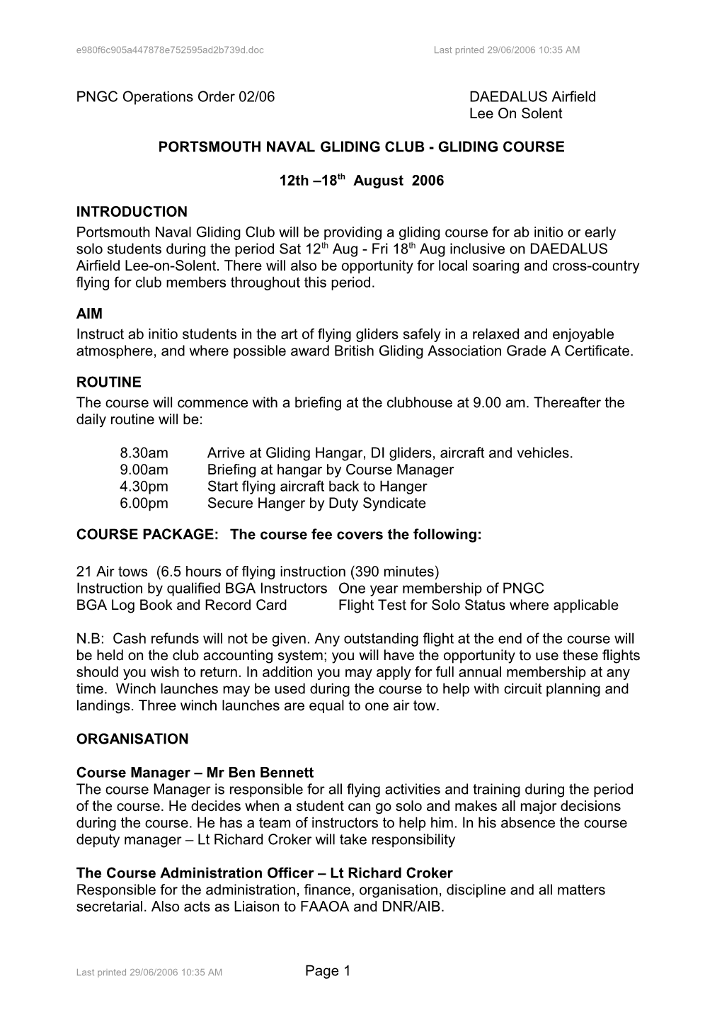 PNGC Op Order 03 06 V2 Last Printed 29/06/2006 10:35 AM