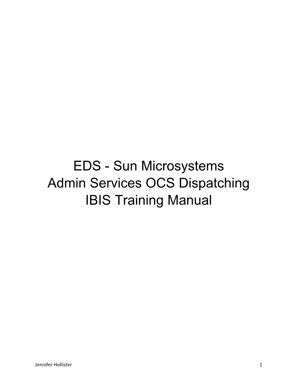 Admin Services OCS Dispatching
