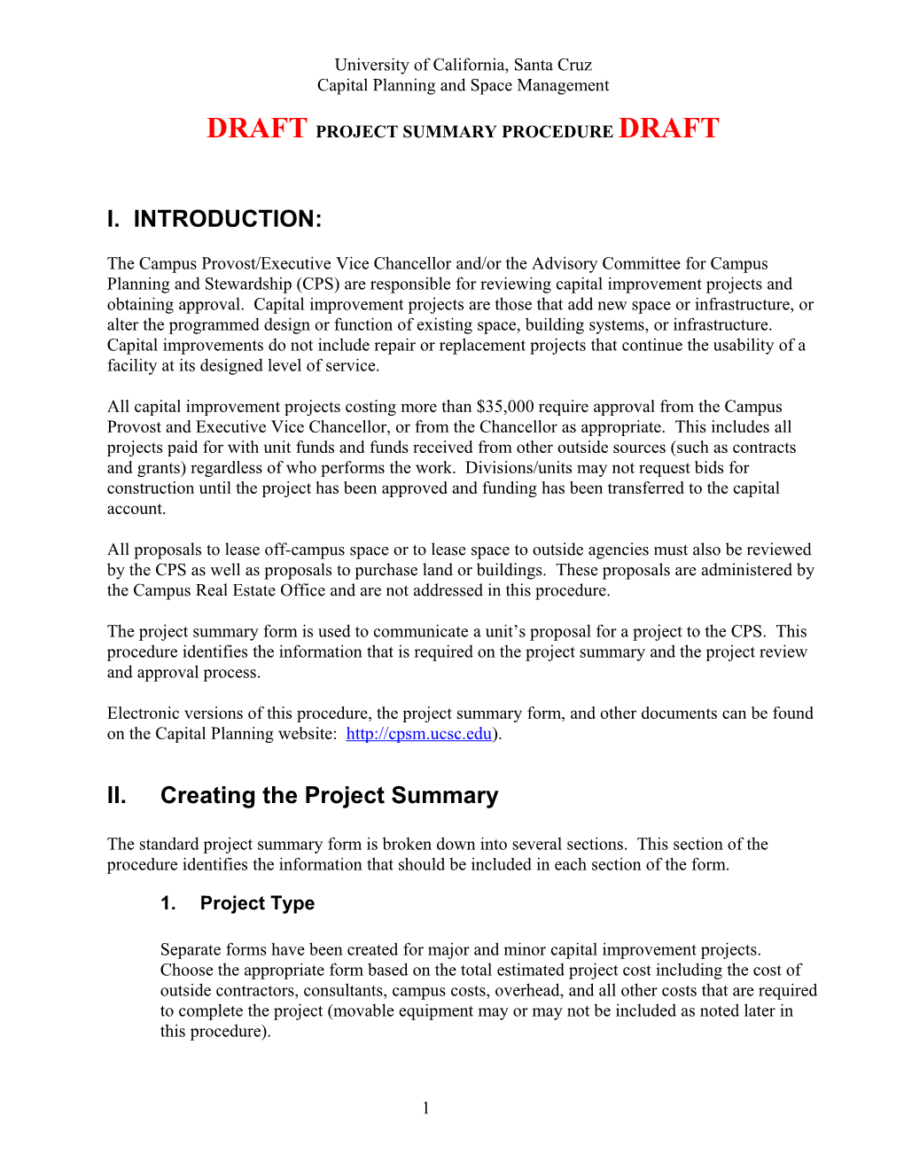 ACF Agenda Procedure