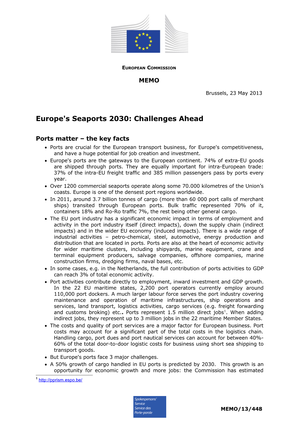 Europe's Seaports 2030: Challenges Ahead